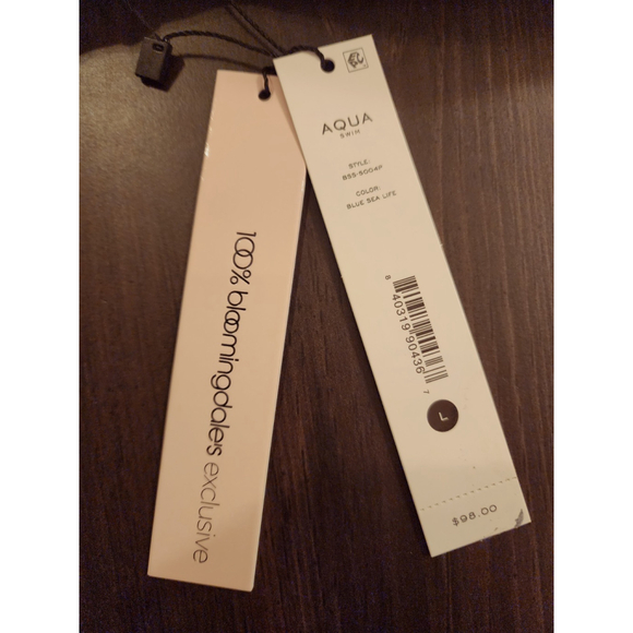 Aqua One piece Swimsuit Bathing Suit LARGE - Blue Seashells Seahorse Sealife - Picture 11 of 16